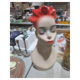 18IN LADY LULU FULL SIZE MANNEQUIN HEAD