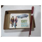 COLL OF 1960S & 70S CHEVY ADV MAGEZINES & MINI BAT