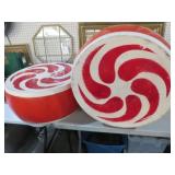 (2) CHINESE ACROBAT DRUMS