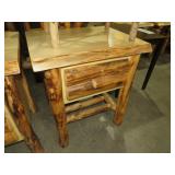 ASPEN LOG 1 DWR CABIN TABLE
