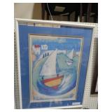 FRAMED SAILBOAT PICTURE