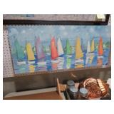 PAINTED SAIL BOATS ON CANVAS