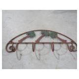 WROUGHT AND CAST IRON PALM TREE COAT RACK