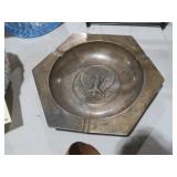 LARGE BRASS EAGLE ASHTRAY