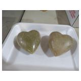 (2) NICE SOAP STONE HEARTS