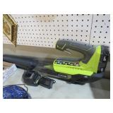 NICE USED RYOBI POWER BLOWER WITH BATTERY/CHARGER