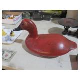 NICE RED WOOD DUCK DECOY