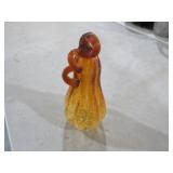BLOWN GLASS CRACKLE PUMPKIN