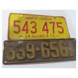 1924 AND 1970 LISCENSE PLATE