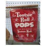 METAL TOOTSIE ROLL POPS ADV SIGN