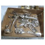 COLLECTION OF SILVER PLATED SERVING UTENSILS