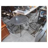METAL PATIO TBL W/ (2) CHAIRS