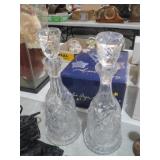 (2) VINTAGE LEADED CRYSTAL DECANTERS