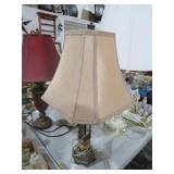 MIRRORED TABLE LAMP WITH SHADE