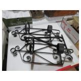 PAIR OF METAL WALL SCONCES