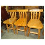 (3X) ASPEN LOG BARSTOOLS