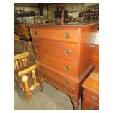 CHERRY FINISH 5 DWR CHEST ON CHEST