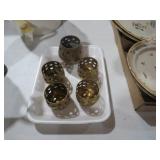 5 VTG BRASS TEALIGHT/VOTIVE CANDLE HOLDERS
