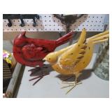 (2) METAL BIRDS