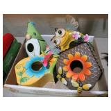 (4) METAL BIRD HOUSES