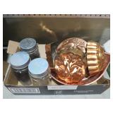 COPPER MOLDS AND FRUIT JARS