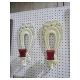 MCM BURWOOD WHITE/RED DIAMOND PT VOTIVE WALL