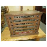 ANTIQUE 6 DWR SPOOL CABINET