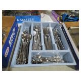 TRAY FULL OF REED & BARTON FLATWARE