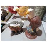 PAIR OF NICE CARVED RESIN EAGLES