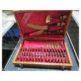 20 PIECE CYAN THAILAND BRASS VINTAGE FLATWARE SET