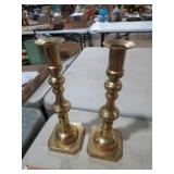 PAIR OF BRASS CANDLESTICKS