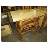 ASPEN LOG 1 DWR CABIN TABLE