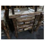 ASPEN LOG 2 DWR CABIN TABLE