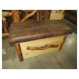 ASPEN LOG LIFT TOP PADDED TRUNK/BENCH