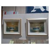 PAIR OF FRAMED SIGNED OIL ON CANVAS