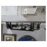 UNIQUE METAL AND WOOD DEER SHELF