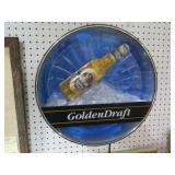 GOLDEN DRAFT BEER ADV SIGN