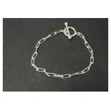 REFINED STERLING SILVER CHARM BRACELET