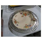 VINTAGE METAL RIMMED FABERWARE SERVING TRAY
