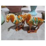 (2) CERAMIC HORSES