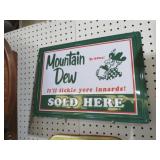 METAL MOUNTAIN DEW ADV SIGN