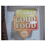 METAL MOMMAS GOOD FOOD ADV SIGN