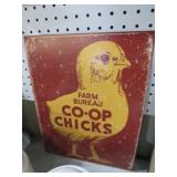 METAL FARM BERAU CHICKS ADV SIGN