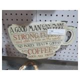 METAL COFFEE CUP ADV SIGN