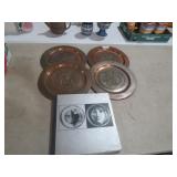 4 AZTEC COPPER PLATES & PHOTOGRAPHY BOOK