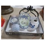 COLLECTION OF BLUE/WHITE DECOR