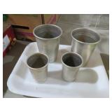 (4) VINTAGE ALUMINUM CUPS