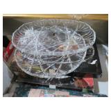 PAIR OF VINTAGE MIKASA ROXBOUGH CRYSTAL PLATTERS
