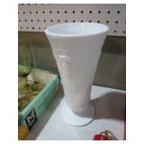 INDIANA GLASS HARVEST GRAPE MILKGLASS VASE