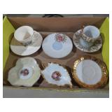 COLL OF VICTORIAN COUPLE TEACUP, SAUCERS, AND ETC